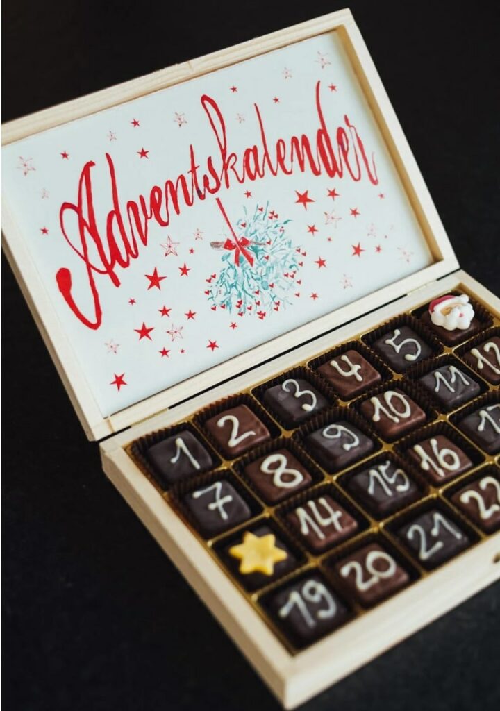 Calendrier de l'avent au chocolat.